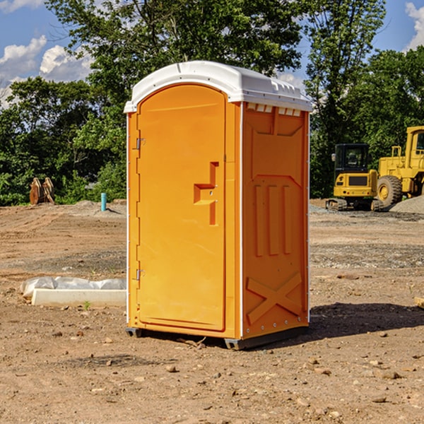 how often are the porta potties cleaned and serviced during a rental period in Panna Maria Texas